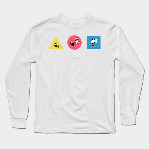 The Shapes of Promare Long Sleeve T-Shirt by OkiComa